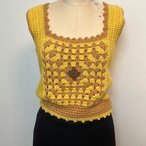 Vintage Crochet Vest, One-of-a-Kind